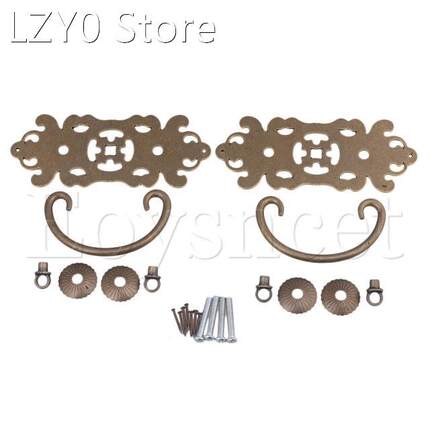 2x 11.7x6cm Bronze Swing Drop Pull Handles for Cabinet Cupbo