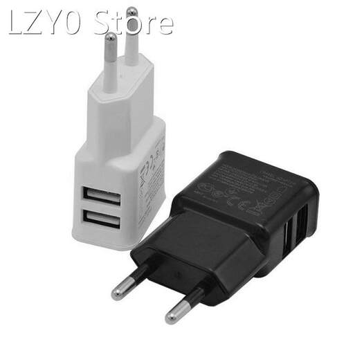 Universal Dual USB Charger 2A Travel EU Plug Adapter portabl