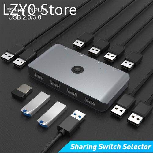 USB KVM Switch Splitter USB 3.0 2.0 Switcher for PC Keyboard