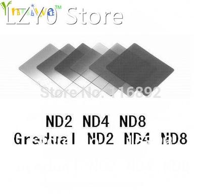 6pcs color filter ND2 ND4 ND8 + Gradual ND2 ND4 ND8 filter
