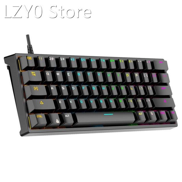 G101 61 Keys Gaming Mechanical Keyboard USB Wired RGB Backli