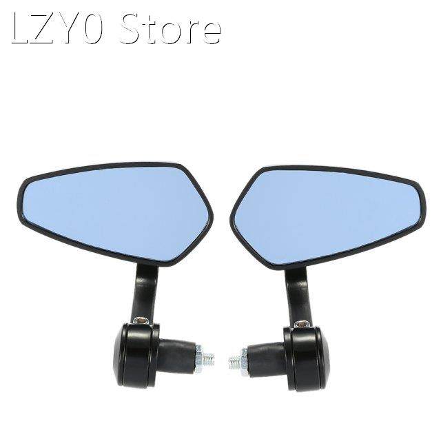 Pair of Motorcycle End Bar Rearview Mirror Universal 7/8 Ha