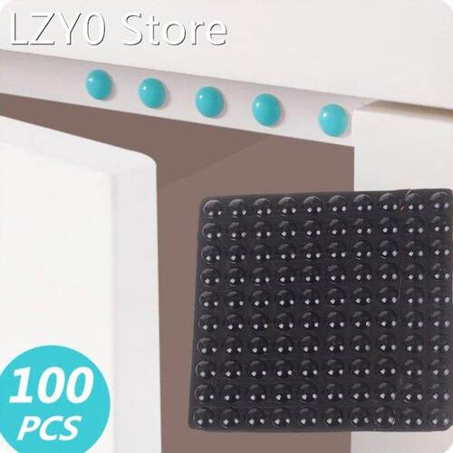 100pcs Universal Soft Silicone Wall Protector Door Handle Bu