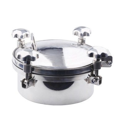 200mm 304 Sanitary stainless steel round pressure manhole c