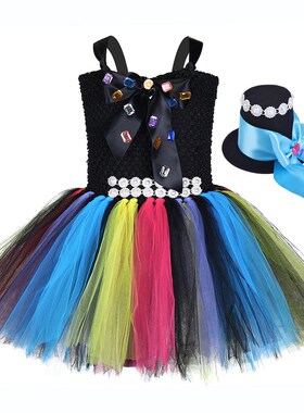 Girls Alice in Wonderland Halloween Mad Hatter Costume for