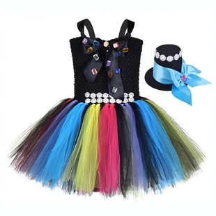 Girls Alice in Wonderland Halloween Mad Hatter Costume for