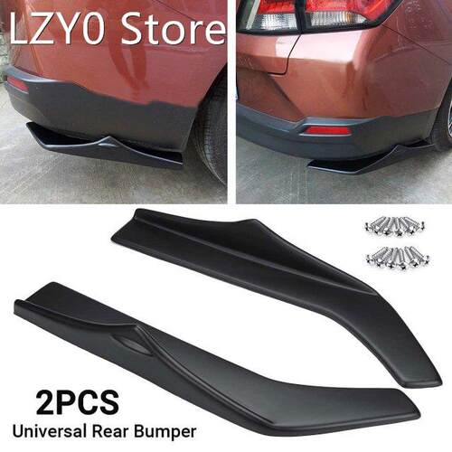 2Pcs Universal Car Rear Bumper Lip Diffuser Splitter Spoiler