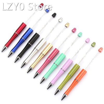 10Pcs/Lot Plastic Beadable Pen Bead Pens Ballpoint Pen Gift