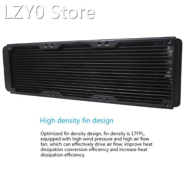 K1KF 360mm 18 Tube Computer Water Cooling Radiator G1/4 Fema