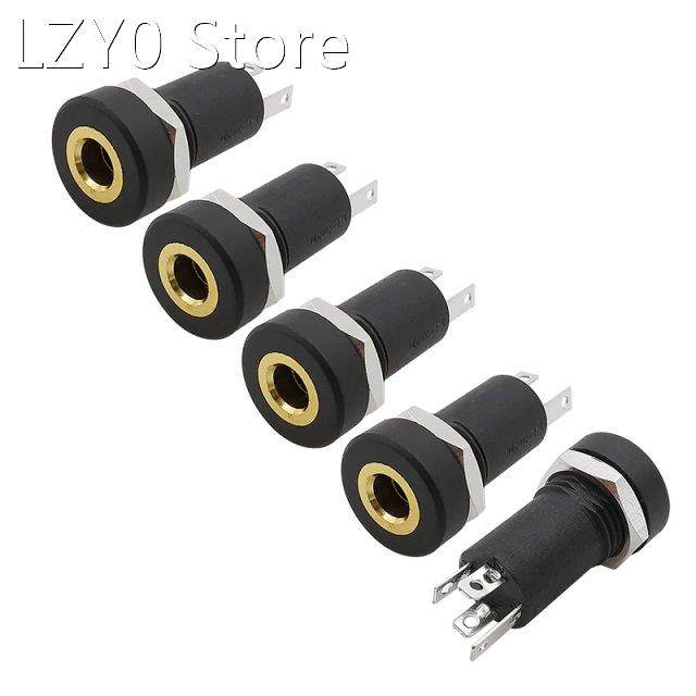 5pcs/lot pj-392a 3.5mm 4pin headphone socket 4 pole panel mo