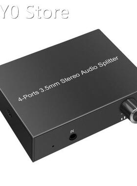 4 Ports 3.5mm Audio Splitter Multiple Audio Outputs Headphon