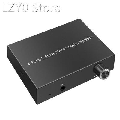4 Ports 3.5mm Audio Splitter Multiple Audio Outputs Headphon