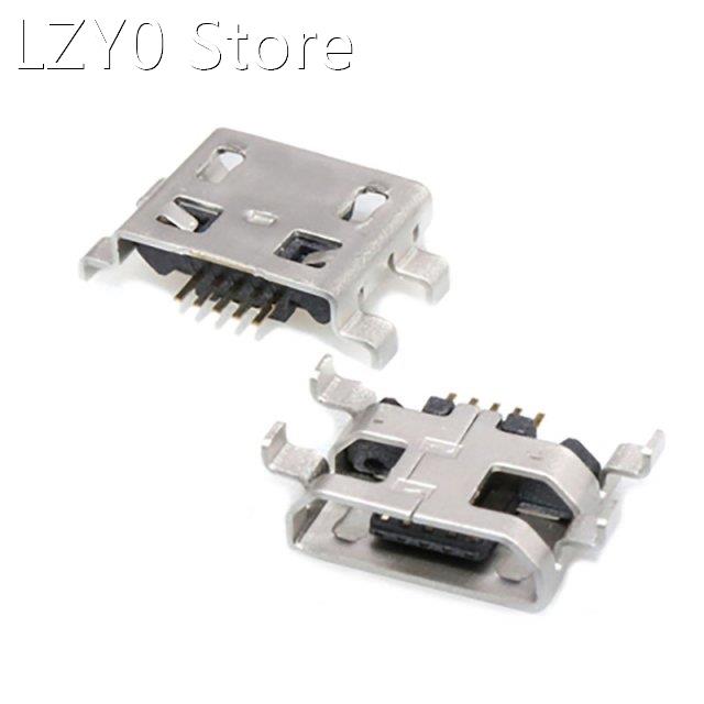 50 pcs/lot 4 Feet 5Pin DIP Female Flat Port Micro USB Connec