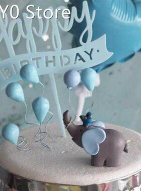 Cake Decorations Picks Toppers Resin Cute Elephant Shape Des