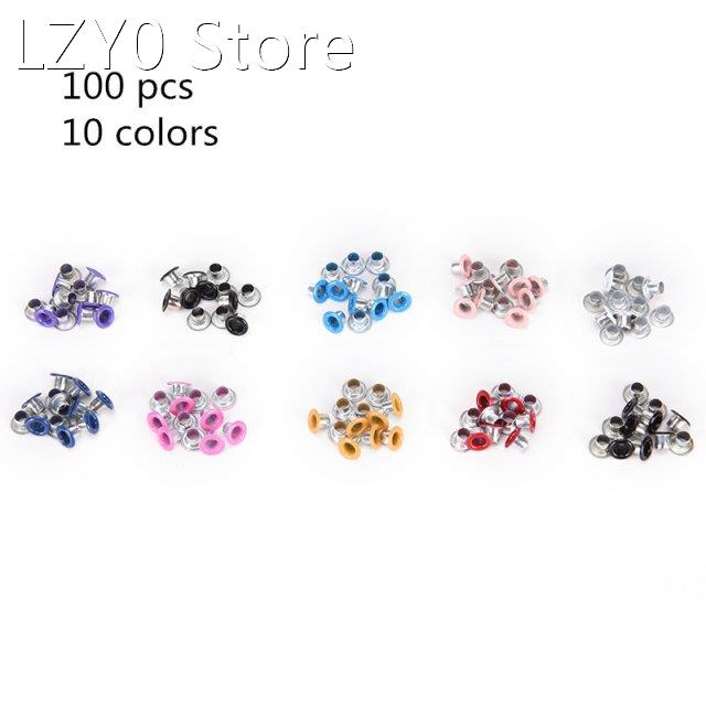 100pcs Hole 3mmMetal Eyelets for Leathercraft DIY Scrapbooki