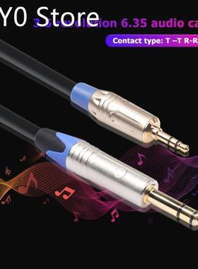 Male Audio Cable 6.35 to 3.5 1/4 Male TRS to 1/8 Cord Microp