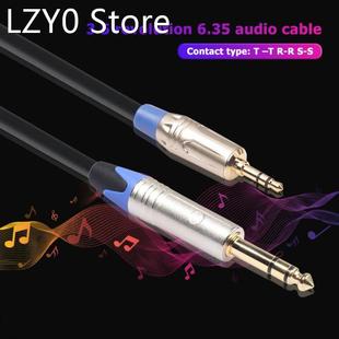 Male Audio Cable 6.35 to 3.5 1/4 Male TRS to 1/8 Cord Microp