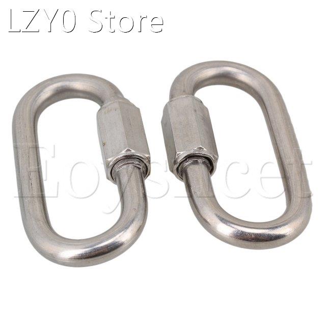 2pcs M6 Silver 304 Stainless Steel Quick Link Chain Fastener
