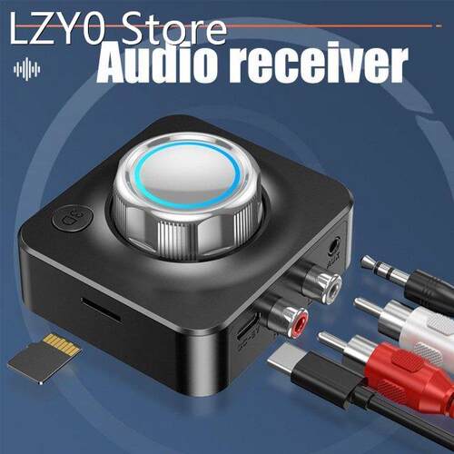 Bluetooth-compatible RCA Receiver 5.0 aptX LL 3.5mm Jack Aux