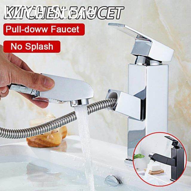 60CM Stainless Steel Baking Paint/Black Mixer Tap Kitchen Fa