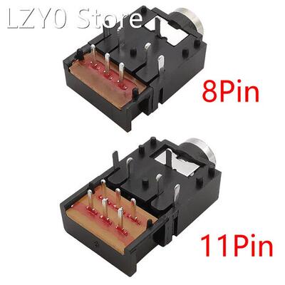 1/2/5Pcs 3.5mm 8 / 11 Pin Stereo Audio Socket Female Connect