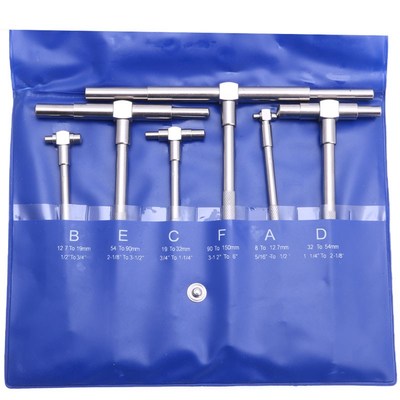 6Pcs Telescopic Gauge Set Micrometer Measurement Bore Engine