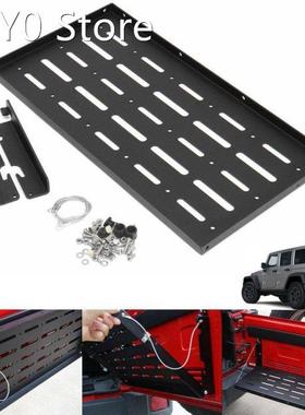 Alloy Matte Black Rear Trunk Door Mounting Tray Foldable Bac