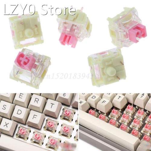 5pcs TTC Pink Mechanical keyboard Switch Pink Gold Contact S