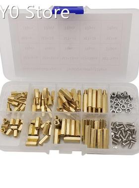 120Pcs M3 Male Female Brass Hex Column Standoff Support Spac