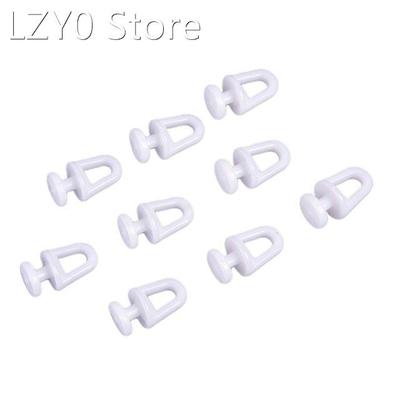60Pcs Plastic Rail Curtain Conveyor Hook Rollers Home Curtai