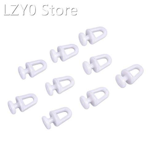 60Pcs Plastic Rail Curtain Conveyor Hook Rollers Home Curtai
