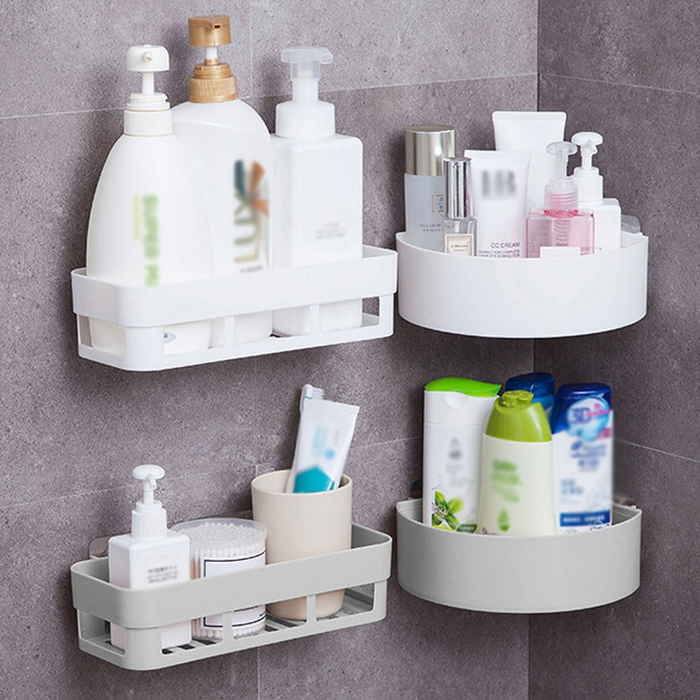 Seamless Punch free Suction Wall Corner Shower Triangle She