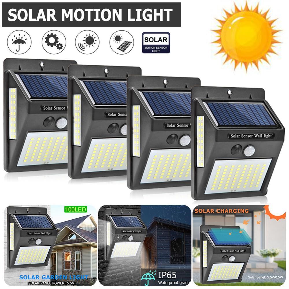 100 LED 태양광 정원 태양광 램프 PIR 모션 센서 SOLA