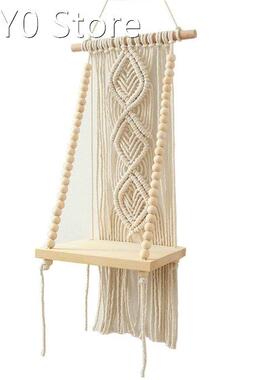 Macrame Wall Hanging Shelf Boho Handwoven Tapestry Shelves R