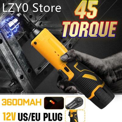 12V Electric Wrench Kit 3/8 Cordless Ratchet Wrench Recharge