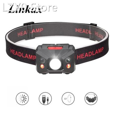 LED Body Motion Sensor LED Headlamp Rechargeable Headlamps U
