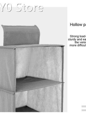 Hanging Closet Shelf Wall Mount Foldable 10 Shelves Grey Clo