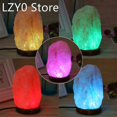 2022 New Hand Carved USB Wooden Base Himalayan Rock Salt Lam