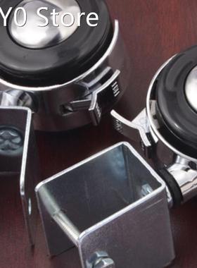 4Pcs 2 Inch Crib Casters Cabinet Clamp with Brake Wheels Nyl