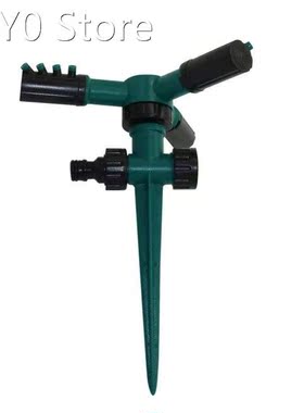 3-head 360 Angles Rotating Sprinkler With Support rod Garden