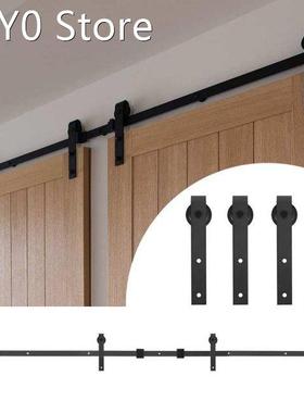 8FT Sliding Barn Rail Double Door Splicing Carbon Steel Top