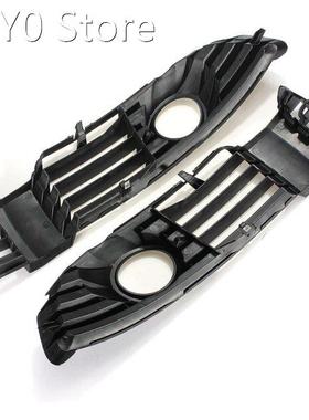 Pair Auto Front Bumper DRL Fog Lamp Grille Racing Grill Cove