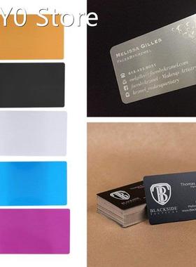 100Pcs Blank Engraved DIY Custom Metal Smooth Business Visi