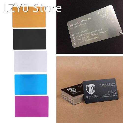 100Pcs Blank Engraved DIY Custom Metal Smooth Business Visi