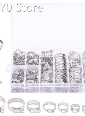 120Pcs Stainless Steel Worm Gear Hose Clamps Duct Clamp Adju