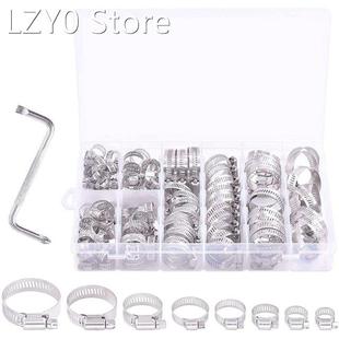 120Pcs Stainless Steel Worm Gear Hose Clamps Duct Clamp Adju