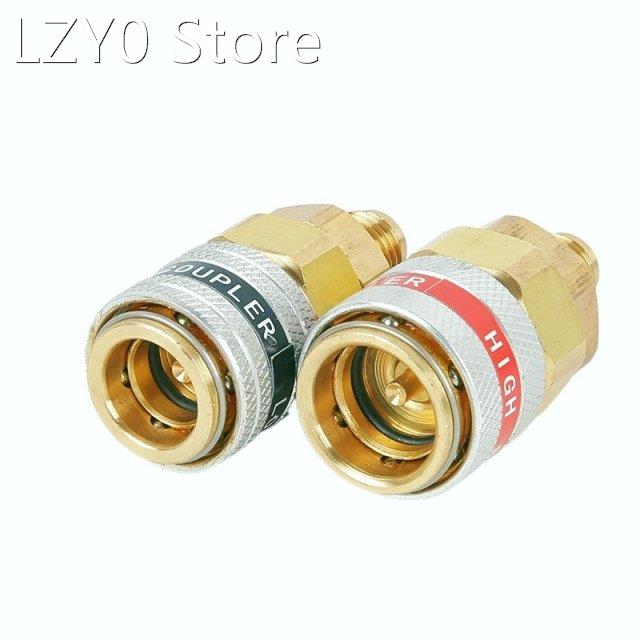 Freon R134A H/L Auto Car Quick Coupler Connector Brass Adapt
