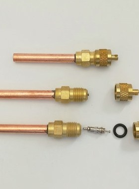 Brass gas access valve with Coper Tube For Fridge Freez