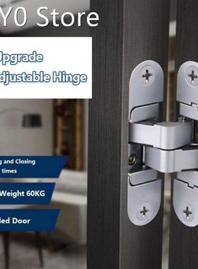 Three-dimensional invisible door hinges Wooden door folding
