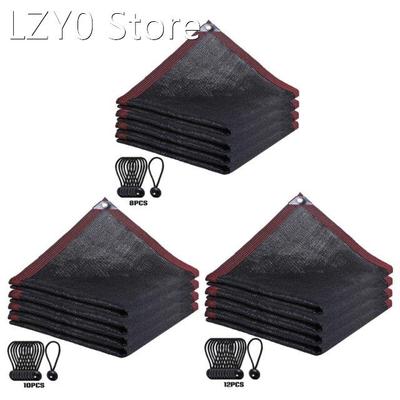 90% Black Sunblock Shade Cloth Cover Taped Edge Grommets Gar